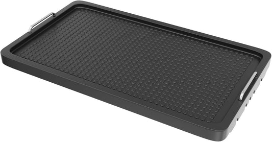 Cast Iron Griddle for Gas Grill Universal, 15" x 8.7" Griddle Pan for Stove Top with Handle, Grill Griddle, Stove Top Griddle for Charcoal/Gas/Electric Grills, Cast Iron Grill Pan for Outdoor/Camping