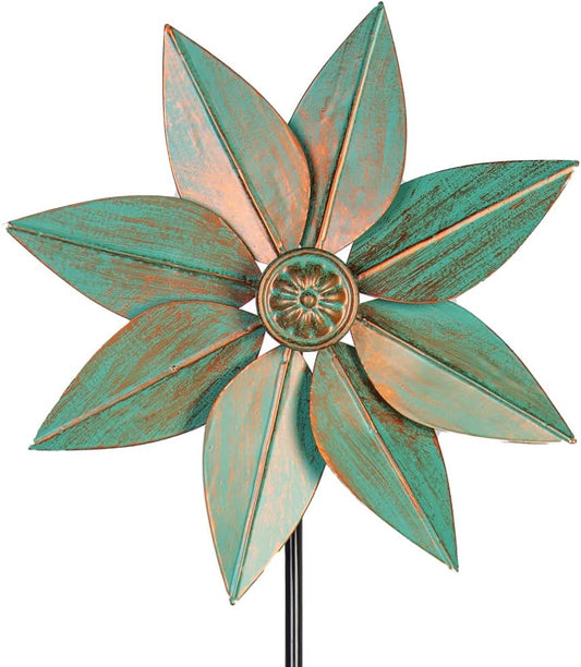 DREAMYSOUL Pinwheels for Yard and Garden, 38 Inches Metal Kinetic Wind Spinner for Outdoor Garden Patio Yard Decor