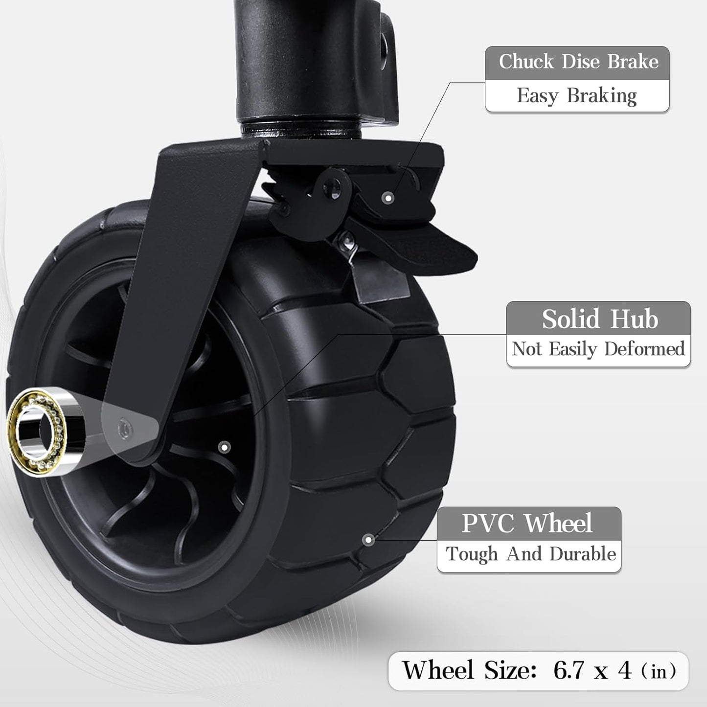 Whitsunday Collapsible Wagon with Tailgate and Big Wheel,Heavy Duty Utility Folding Wagons for Beach Camping Outdoor Black