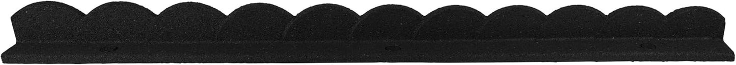 Playsafer L Shaped Flexible Rubber Scalloped Edger for Lawns Landscaping and Playground | Easy No Dig Installation| 4' Long (4, Black)