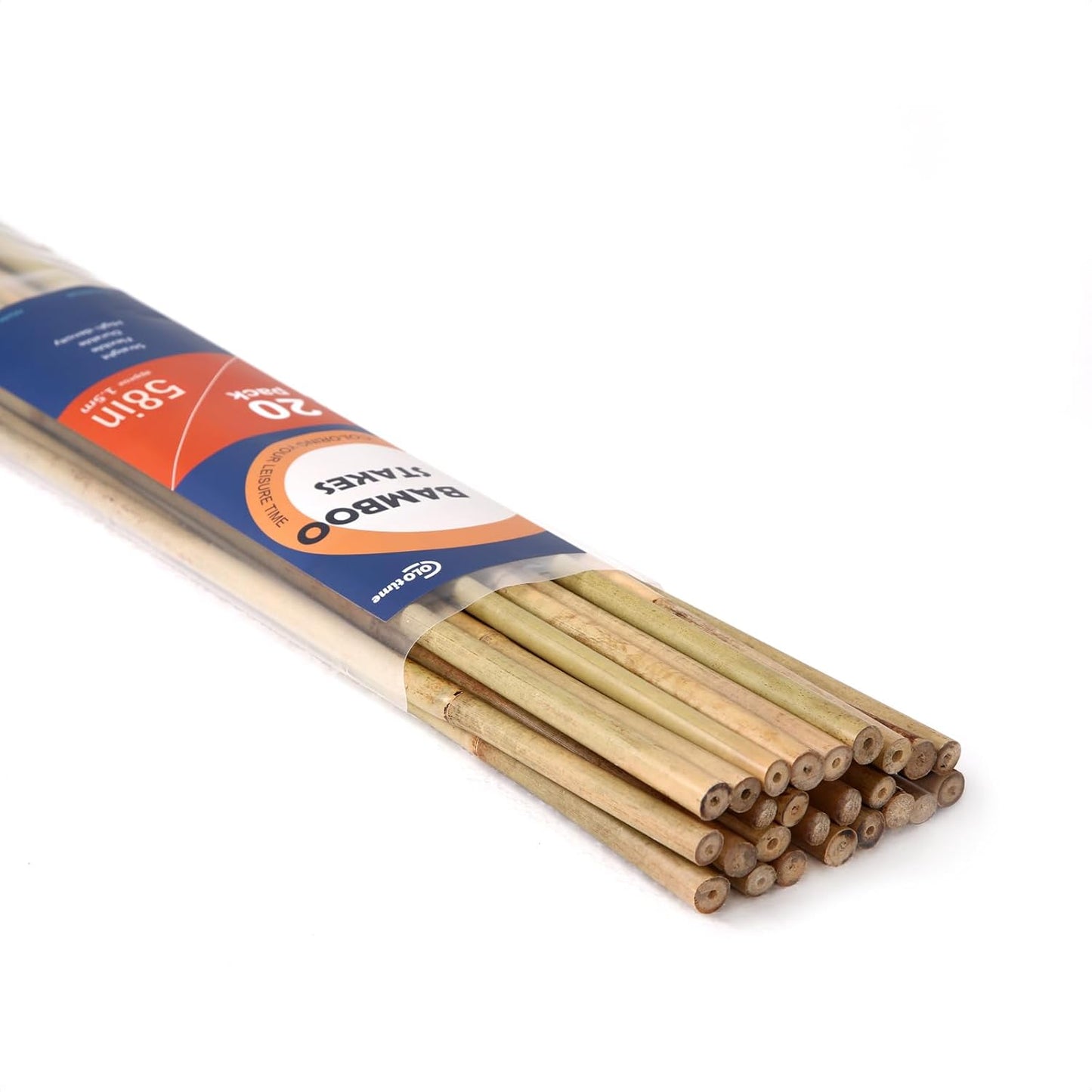 Bamboo Stakes 58 Inch (Approx 5FT) Garden Stakes Plant Stakes for Outdoor Climbing Plants Poles Sticks Support Tomatoes 20 Pack