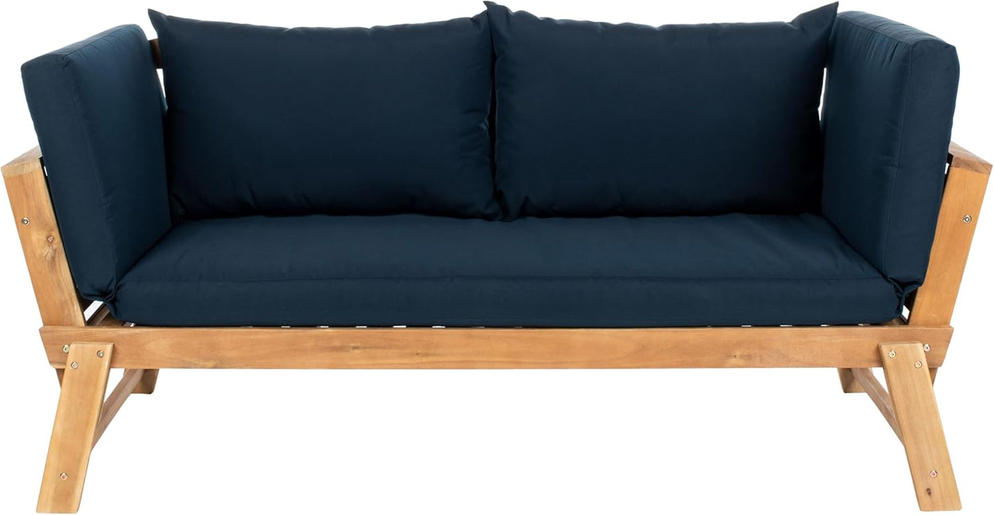 SAFAVIEH PAT6745A Outdoor Collection Tandra Grey Modern Contemporary Daybed Day Bed