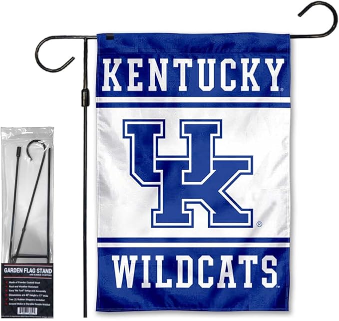 Kentucky Wildcats Garden Banner Flag with Flag Pole Stand Set