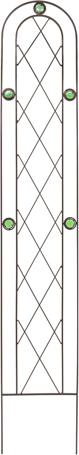 TR02B- Emerald Series Trellis, Arched Garden Trellis 5' x 10", Black