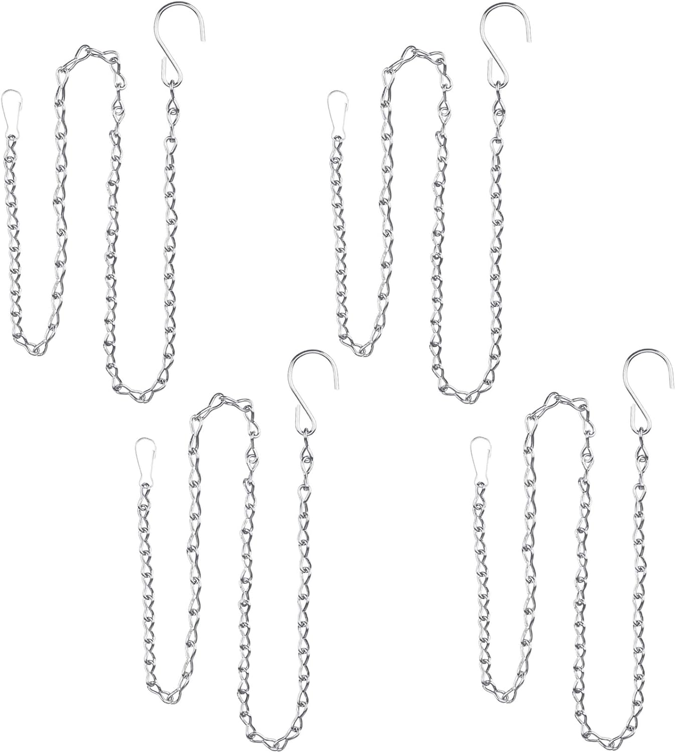 YINGFENG 4 Pack 35 Inch Silver Hanging Chain for Hanging Bird Feeders, Bird Houses, Hanging Planters, Baskets, Birdbaths, Lanterns, Wind Chimes, Billboards, Signs and Ornaments, etc