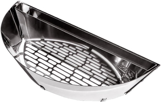 SnS Grills Patented Slow ‘N Sear® Deluxe Insert - Stainless Steel Charcoal Basket with Removeable Water Reservoir for Low ‘N Slow Smoking & Charcoal Grilling on Weber & Other Kettle Grills - 22 in