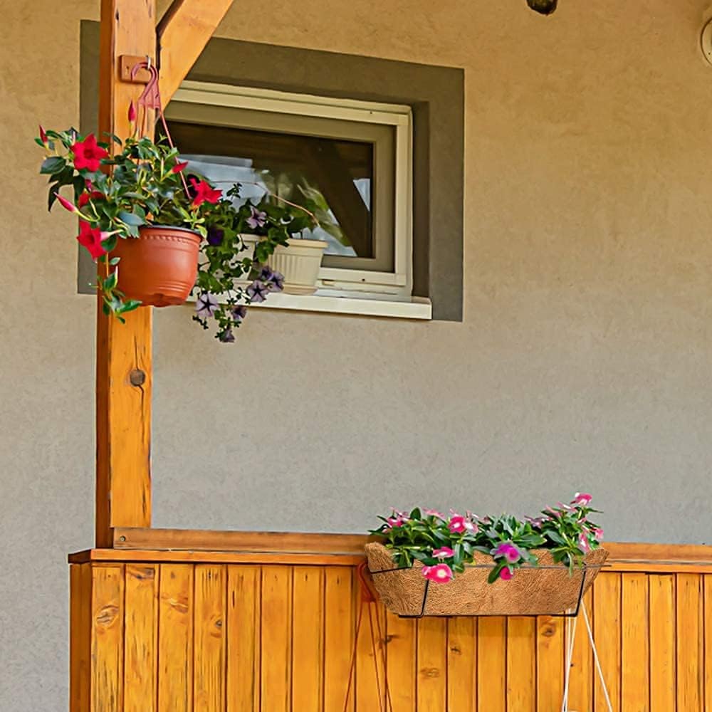 chengchuang 2pcs *24"、30"、36"、48" Coco Liner Trough,Trough Coco Fiber Replacement Liner, Coco Liners for Planters,Natural Coconut Coir Planter, Garden Flower Vegetables Pot for Window Flower Box