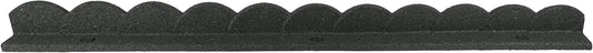 Playsafer L Shaped Flexible Rubber Scalloped Edger for Lawns Landscaping and Playground | Easy No Dig Installation| 4' Long (4, Dark Gray)