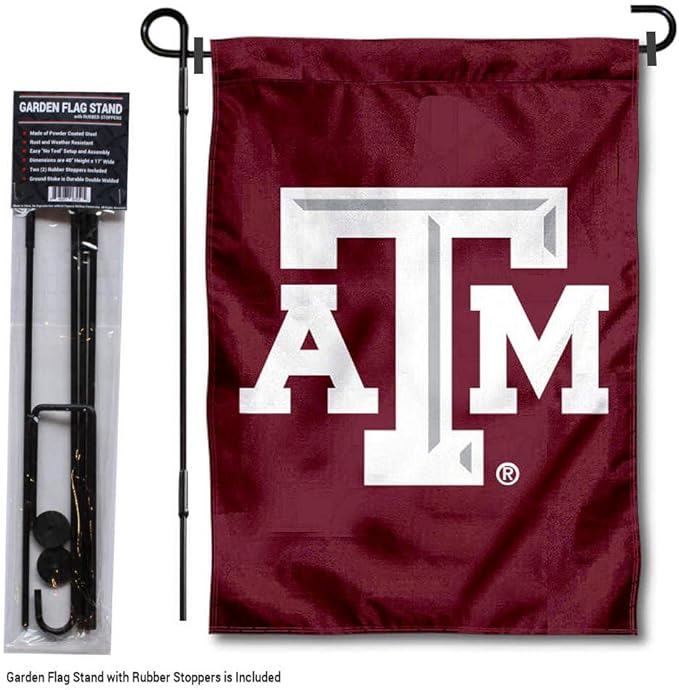 College Flags & Banners Co. Texas A&M Aggies Garden Flag with Pole Stand Holder