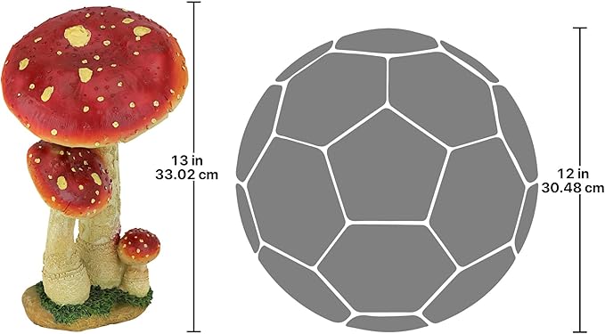 Design Toscano Mystic Forest Mushroom Statue: Red