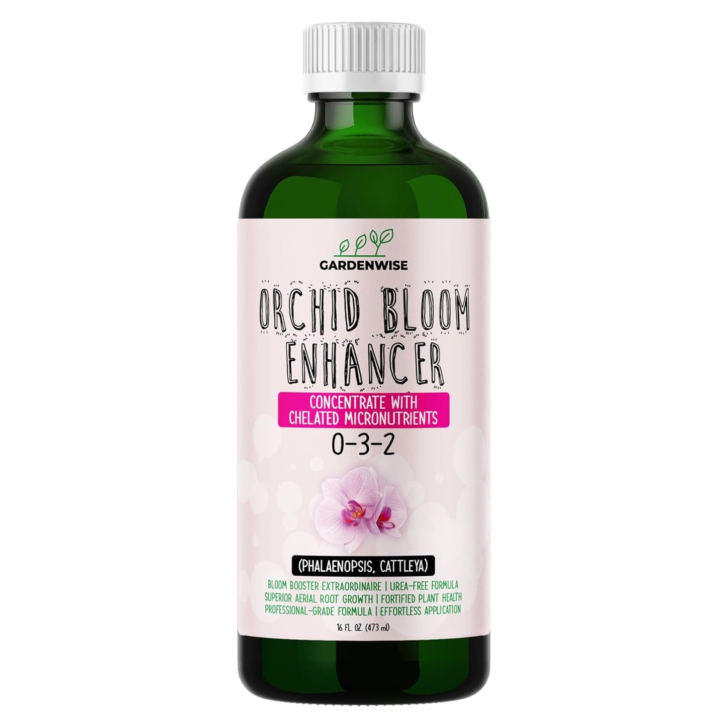 0-3-2 Giant Bloom: Orchid Bloom Enhancer - Orchid Bloom Booster Fertilizer - Orchid Food Concentrate - Chelated Nutrients for Healthy Flower & Reblooms (32 OZ), GW-05030-C-01