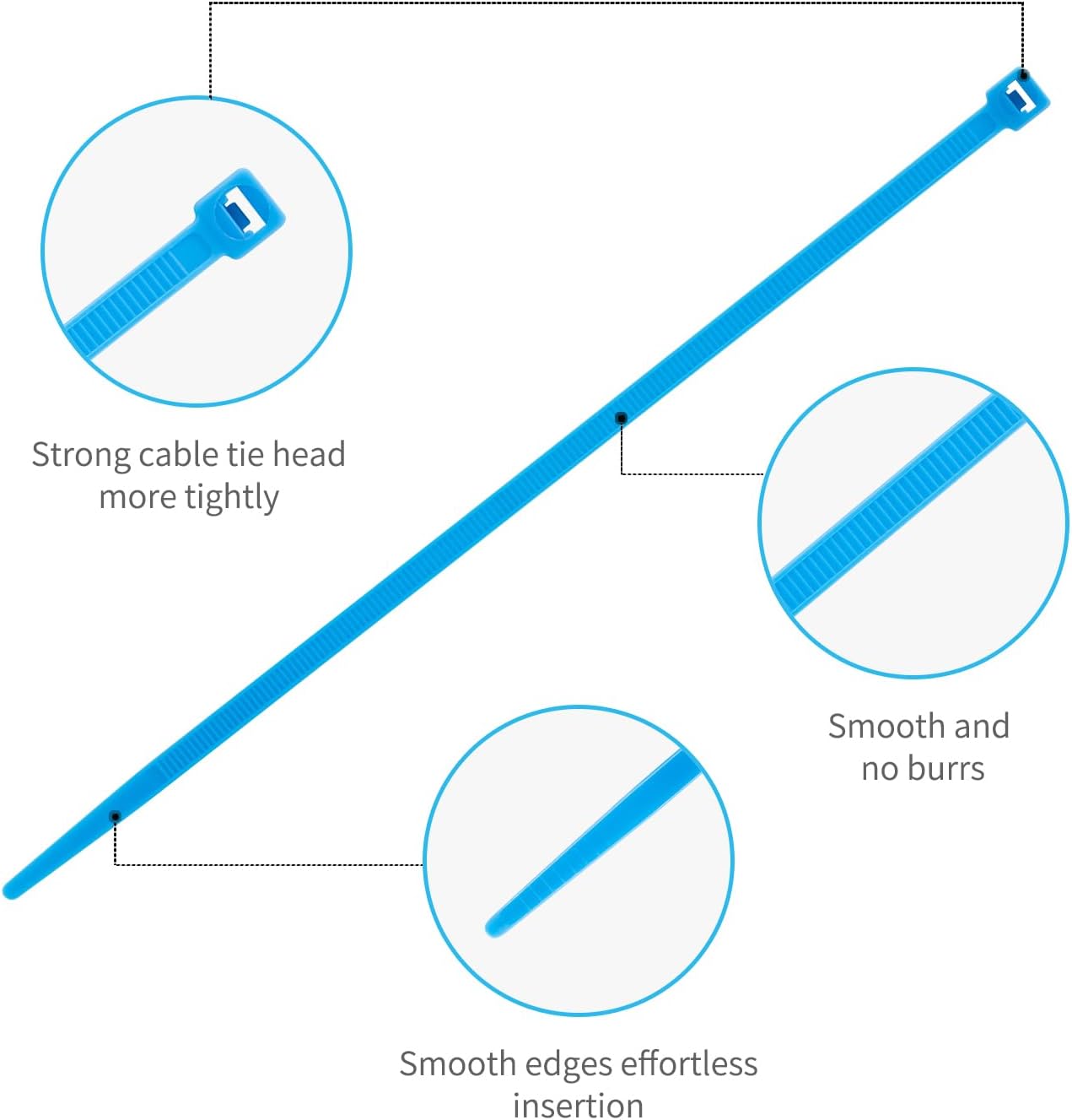 8 Inch Black Zip Tie 1000 PCS, 40 Lbs - Small to Medium Zip Tie, Nylon PA66 UV Resistant Cable Tie Heavy Duty for Indoor and Outdoor Use - Ideal for bundling and securing objects