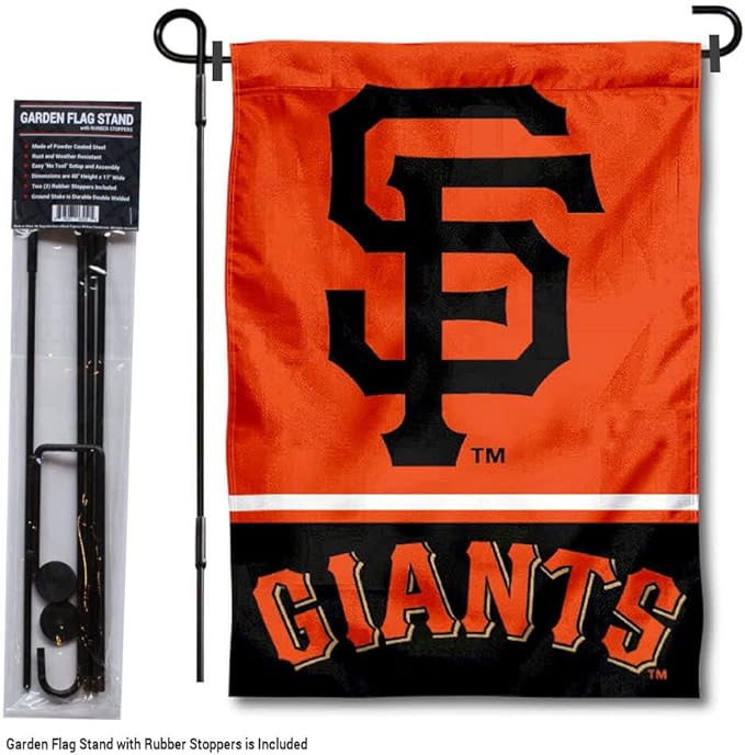 WinCraft San Francisco Giants Garden Flag with Stand Holder