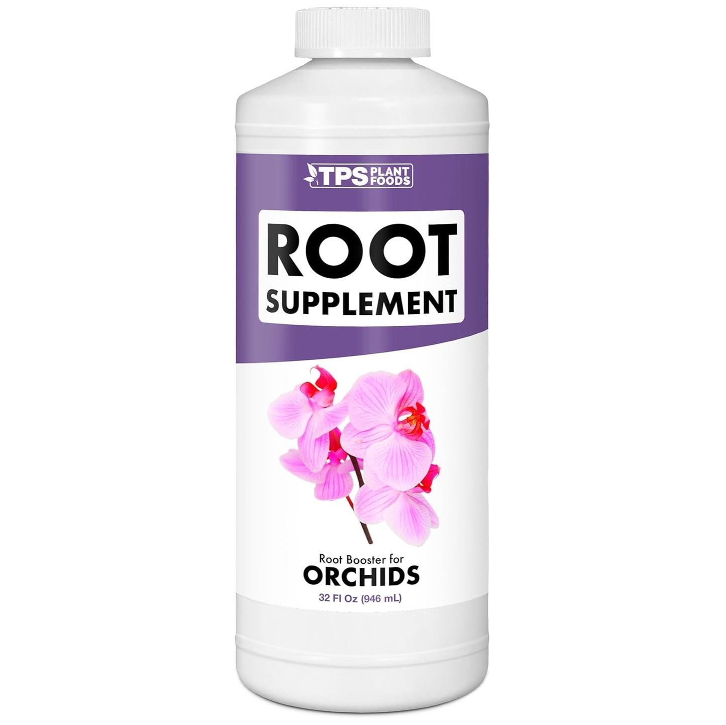 TPS NUTRIENTS Root Supplement for Orchids, Stimulate and Propagate Healthy Orchid Roots with Probiotics and Seaweed, Liquid Plant Fertilizer, 32 oz (1 Quart)