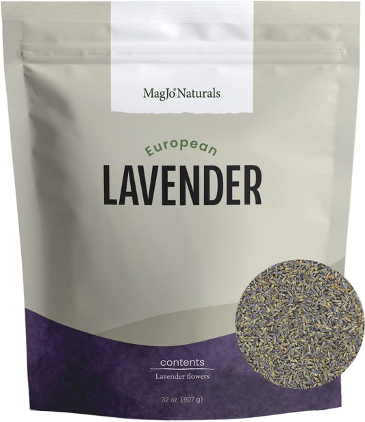 MagJo Naturals European Lavender Flowers (Extra Grade) - 100% Raw from Europe - 2 pounds