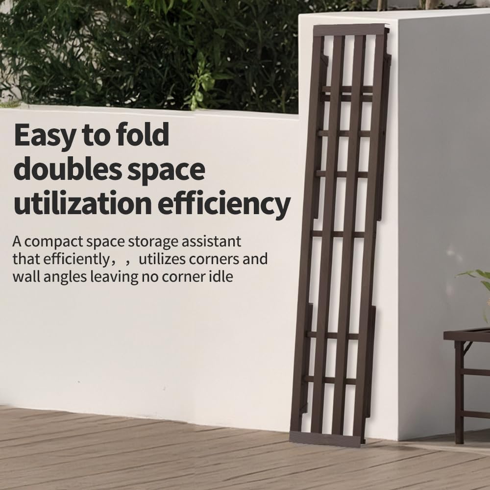 Metal Plant Stand - Heavy Duty Outdoor Shelf for Plants, Rust-Proof Aluminum, Adjustable Height, Spacious & Sturdy