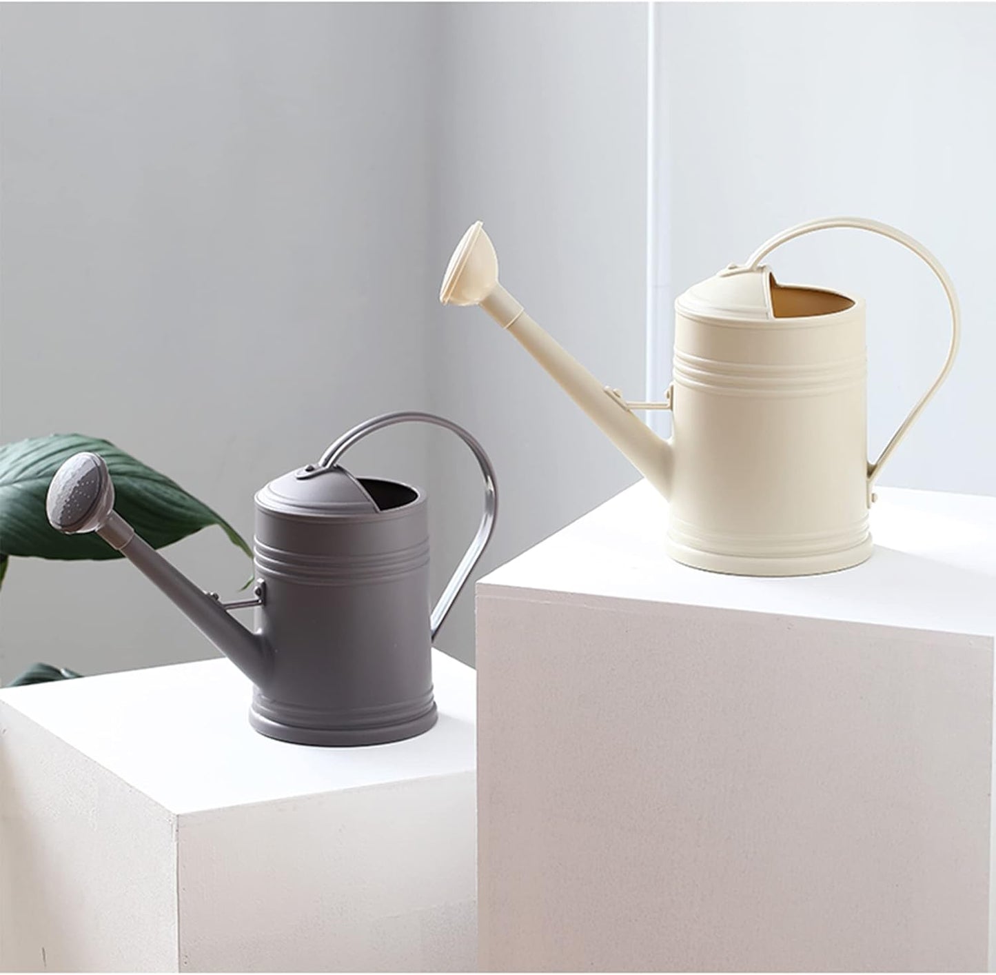 Plastic Indoor Watering Can with Detachable Sprinkler Head - 68oz (1/2 Gallon) for House Plants and Flowers