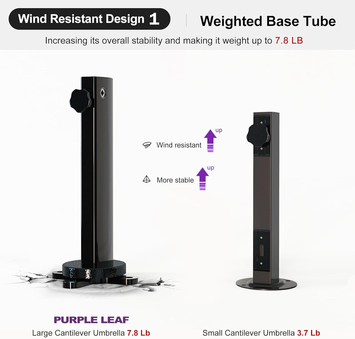 PURPLE LEAF 11FT Cantilever Outdoor Umbrellas Large Patio Umbrella Hanging Double Top Square Offset Umbrella with 360°Rotation Tilting Umbrella Outdoor Patio, Taupe