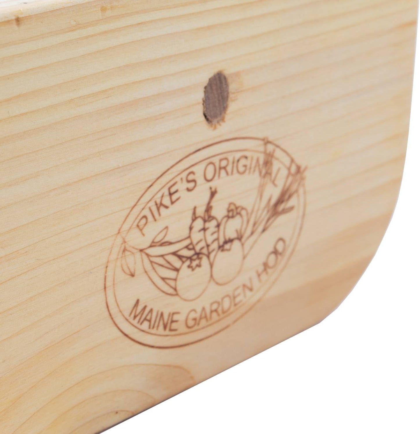 Maine Garden Hod Basket for Vegetable Gardening and Harvest Gathering or Farmhouse Decor, Pine and Oak with PVC Wire Mesh, USA Made, 16 x 9 in, 8 quart