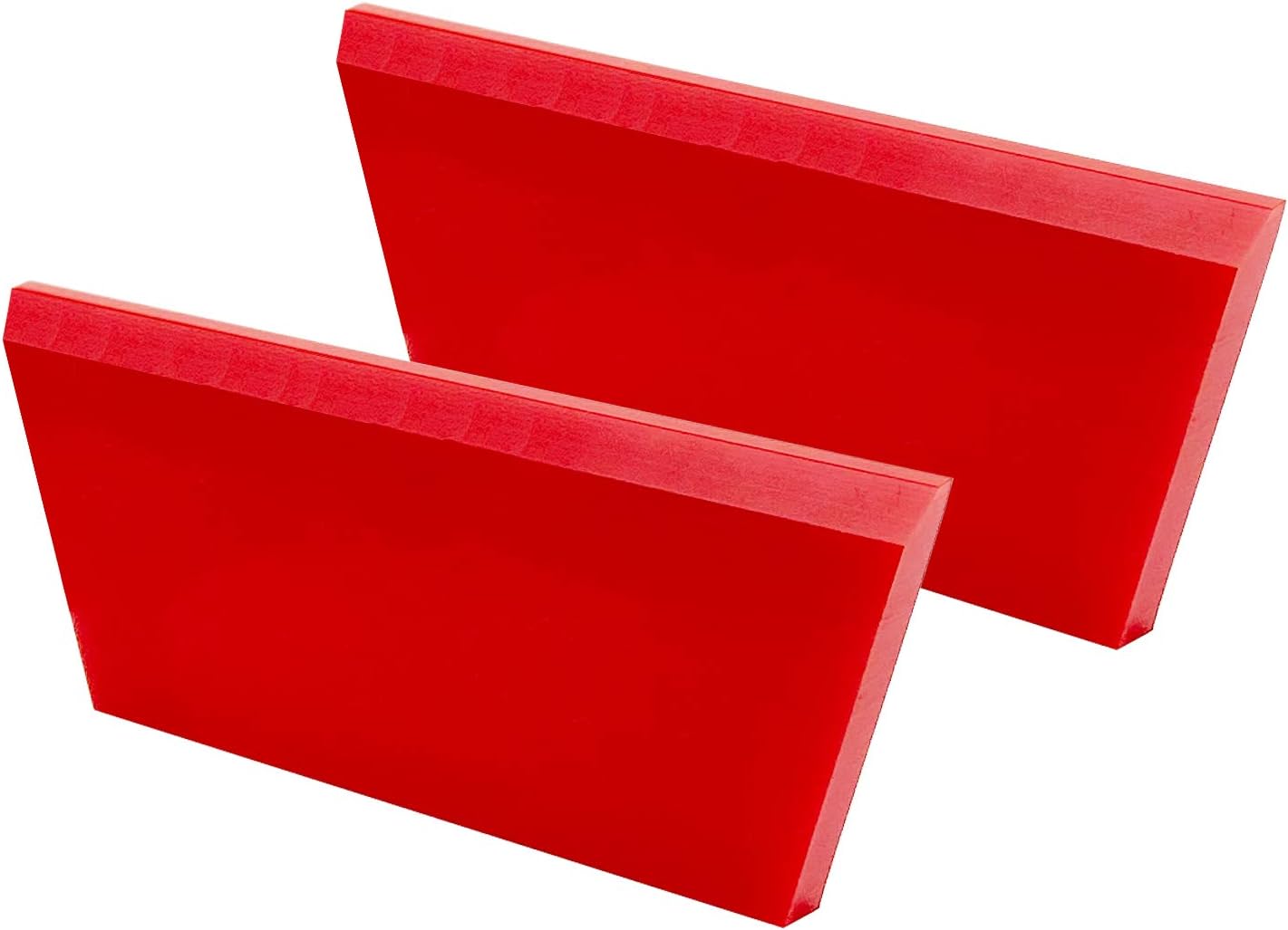 CARTINTS 2pack Squeegee Blades Replacement Mini Squeegee, 5.1x 2 inch, for Cleaning Glass, Shower Door and Car Windows and Screen Printing,Red