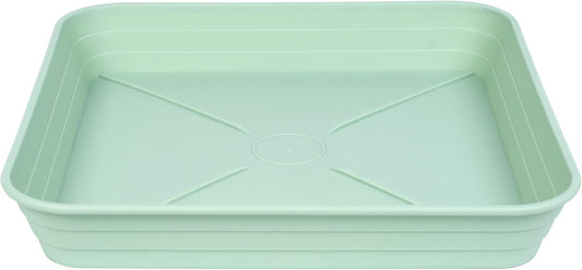 4 Pack Square Plant Saucer Tray 8 inch, 6 8 10 12 14 16 18 20 inch Heavy Duty Plastic Square Plant Saucers for Indoors Outdoor, Flower Planter Drip Trays for Pots, Seed Starting Tray
