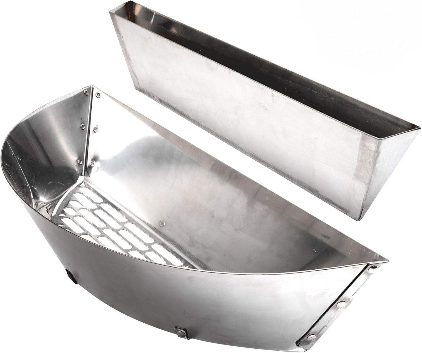 SnS Grills Patented Slow ‘N Sear® XL Insert - Stainless Steel Charcoal Basket with Removeable Water Reservoir for Low ‘N Slow Smoking & Charcoal Grilling for Weber & Other Kettle Grills - 26 in