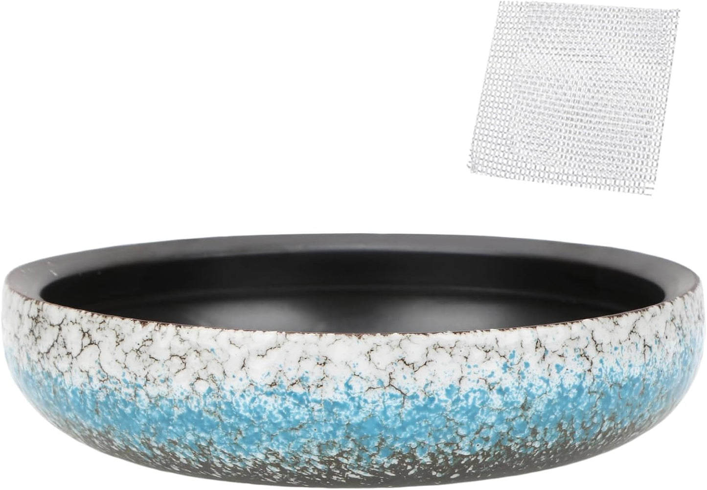 kilolfy Happy Bonsai Pot 8.5 inch Glazed Ceramic Succulent Planter Container Blue