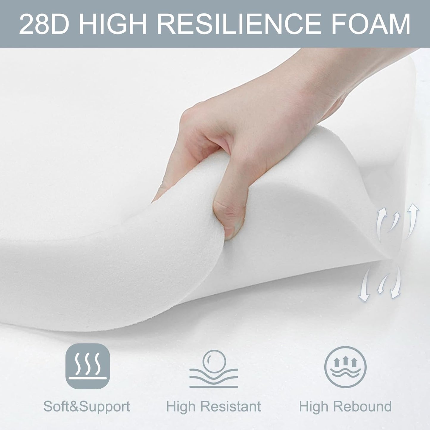 LVTXIII Patio Chair Cushions 19"x19"x3", Water-Repellent Outdoor Seat Cushions for Patio Furniture, Square Chair Pads with Ties for Home Garden Decoration, Set of 2, Swaying Palms Green