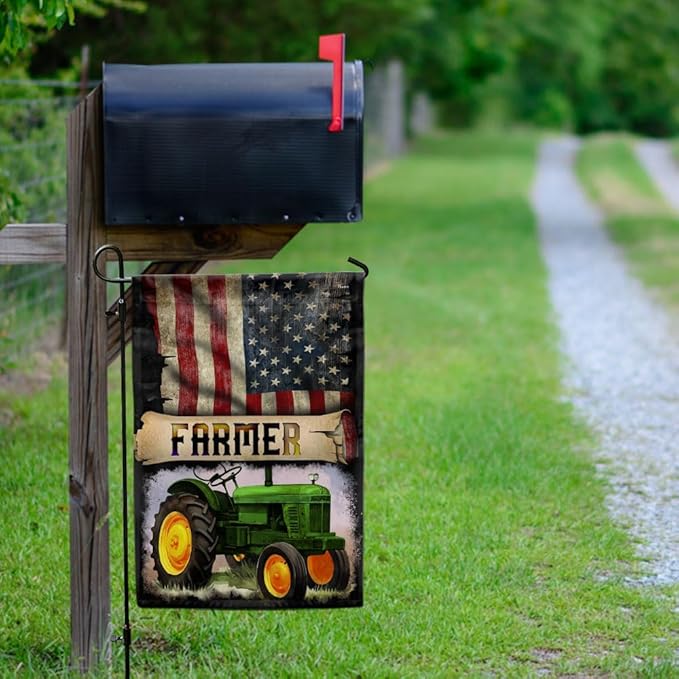 Flags-Proud Farmer Flag QNK270F, Garden Flag (11.5" x 17.5")-USA House Garden Flags Premium Polyester-Decorative Outdoor Flags