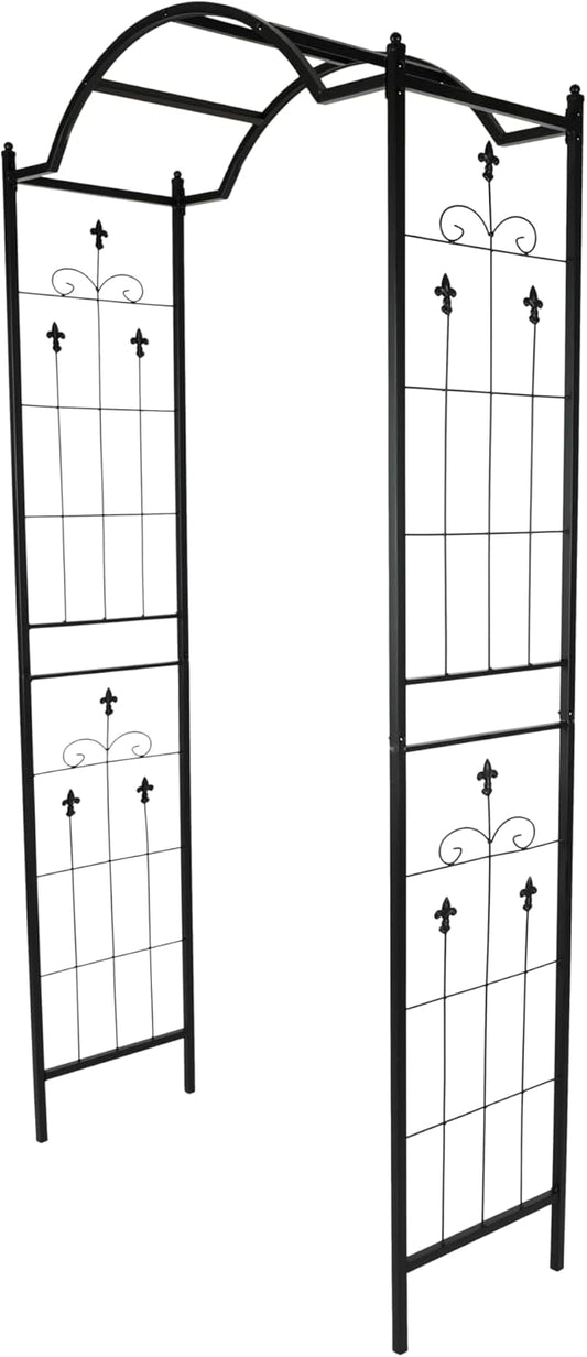 Heavy Duty Metal Garden Arch 7.6ft High Garden Arbor for for Climbing Plants Roses Vines, Outdoor Garden Lawn Backyard Patio, Garden Wedding Party Decoration