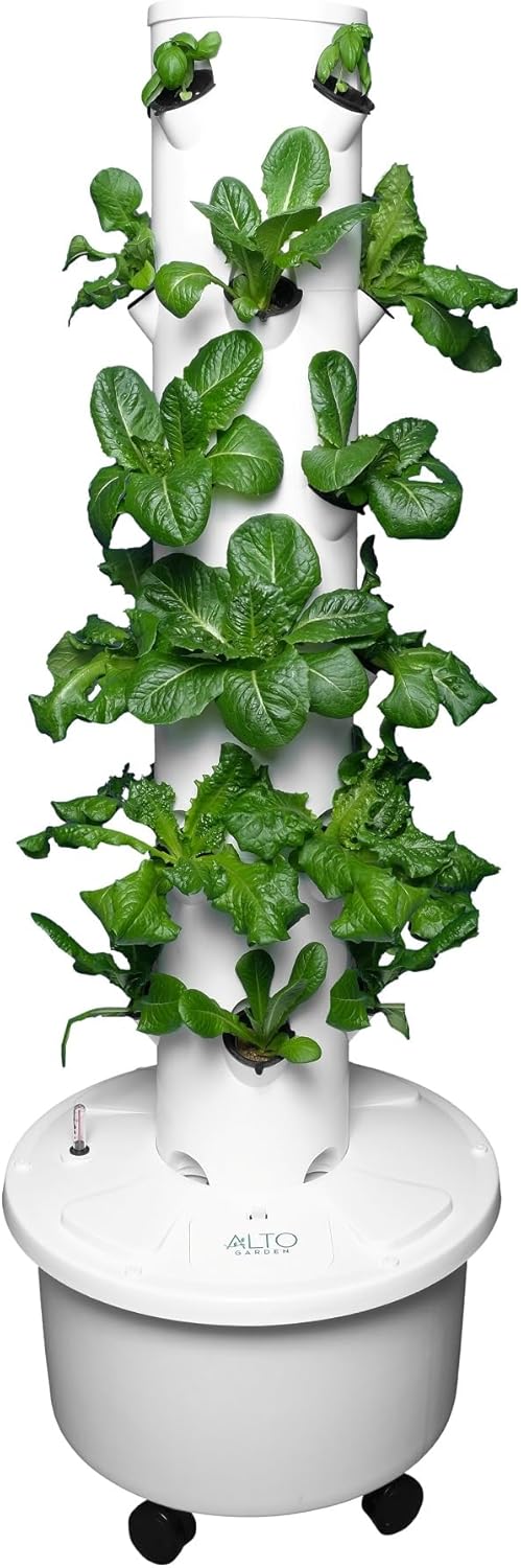 GX Hydroponic Tower | Vertical Planter Tower | Hydroponics Growing System Kit | Food Grade with 24 Net Pots (Without Lights)