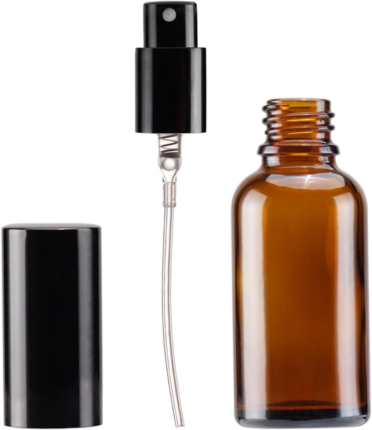 YIZHAO Amber Glass Spray Bottles 1oz, with Small Fine Mist Spray, Metal Cap, Refillable for Essential Oil,Travel,Cleaning,Perfume,Aromatherapy,Makeup – 6 Pcs