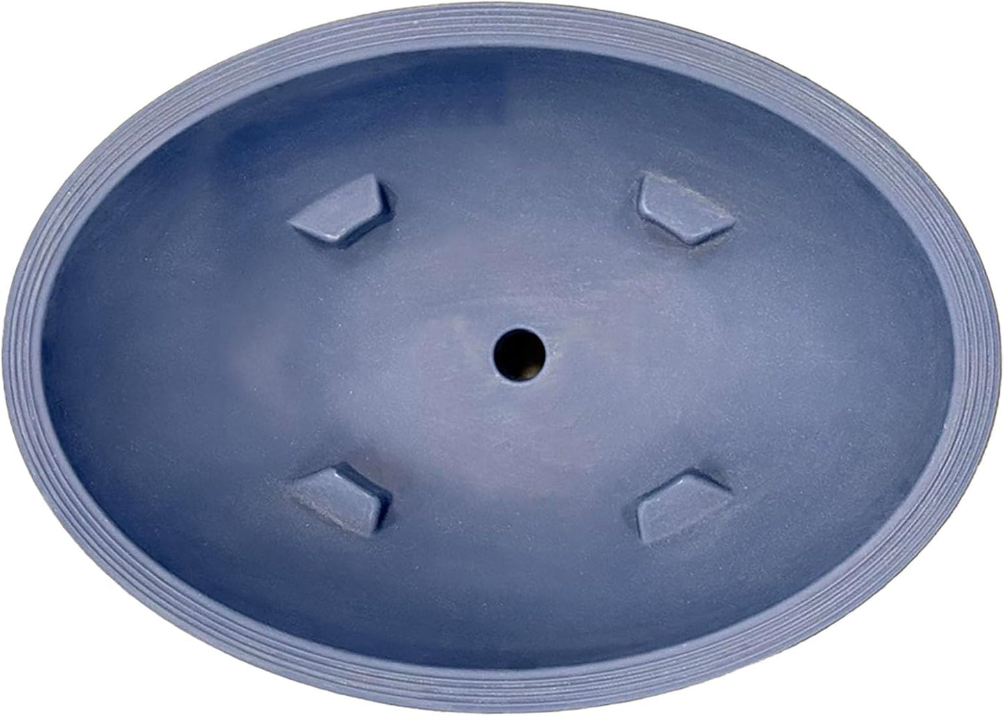 Crescent Garden Delano Oval Planter Bowl, Succulent Garden, Unique Indoor/Outdoor Double-Walled Plant Bowl with Plug- Oval Shape - 30" L x 21" W x 10" H (Midnight Blue)