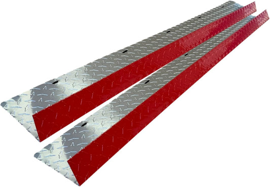 Eagle 1-26 Gauge 5 Foot Rain Diverter - Nails and Instructions Included (Mill Finish Aluminum, Copper, Galvanized, Stainless Steel & More) (2, Aluminum Diamond Plate - Red)