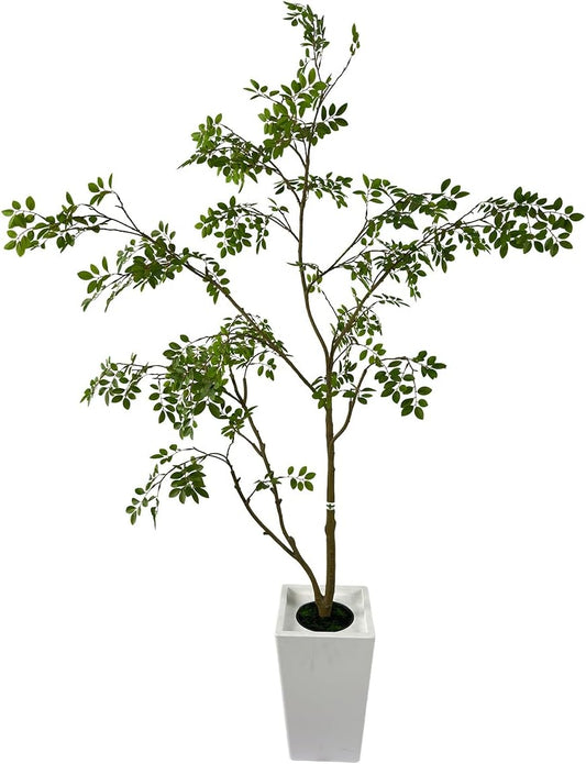 Artificial Elm Tree Faux Elm Tree 7ft Tall Fake Plant in Pot Fake Silk Tree Faux Plants Indoor