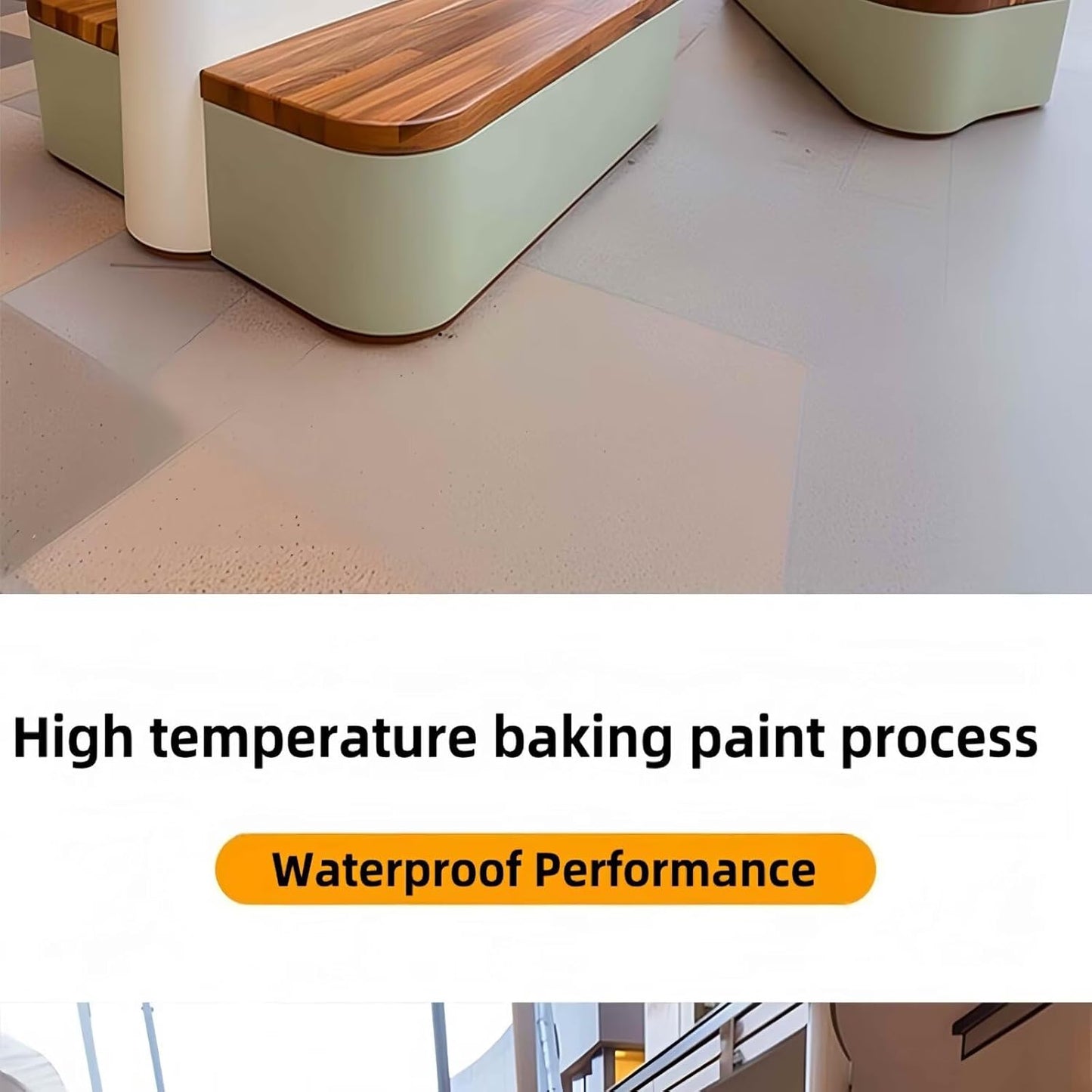 Outdoor Bench - Modern Outdoor Park Planter Bench Includes Luxurious and Simple Flower Box & Wooden Seating Area for Commercial Plaza,Food Court(55.12IN)