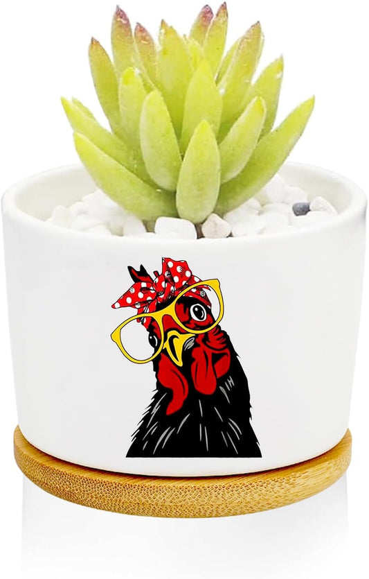 Window Garden Rooster Planter Pots,Rooster Gifts for Women/Men/Housewarming/Wedding/Festival Birthday Gifts Planter Pots,Outdoors/Indoors,Window Decor,Garden Decor,Yard Decor,Home Decor,Office