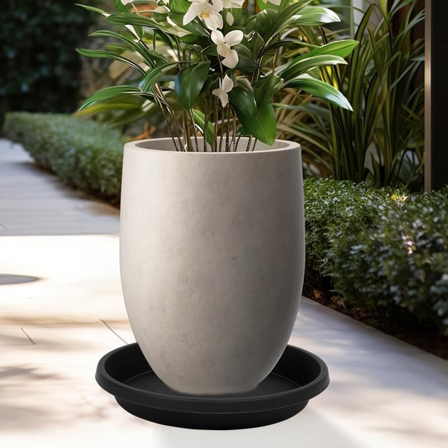 3 Pack Large Plant Saucer 20 Inch, Extra-Large Deep Plastic Plant Trays for Pots, Plant Water Catcher Tray for Plants, Flower Pot Saucers, Plant Saucers for Indoors Outdoor