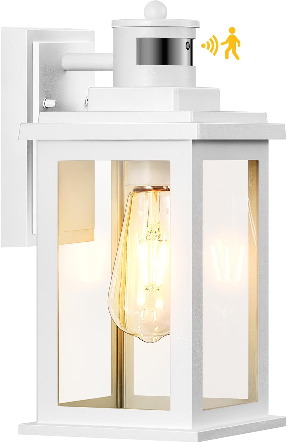 VIANIS Motion Sensor Porch Lights, Outdoor Wall Lights Wall Mount, White Dusk to Dawn Outdoor Sconce Lights, Waterproof Exterior Light Fixture for House, Garden, Patio, Entryway,Hardwired, Non-Solar