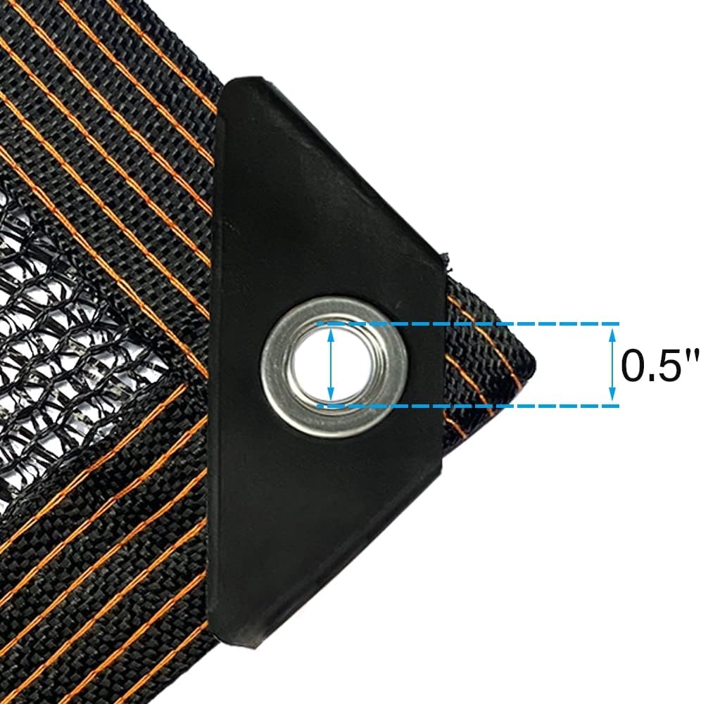 winemana 40% Black Shade Cloth, 10 x 20 FT Durable Mesh Tarp with Grommets, Resistant Garden Sun Shade Netting, Shading Antifreezing for Pergola, Greenhouse, Plants Growing, Chicken Coop