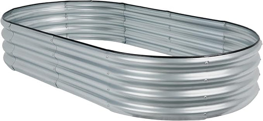 LINEX Galvanized Raised Garden Bed 6x3x1 ft, Metal Raised Garden Beds Outdoor Planter Boxes Clearance for Gardening Vegetables Flowers Herbs Above Ground