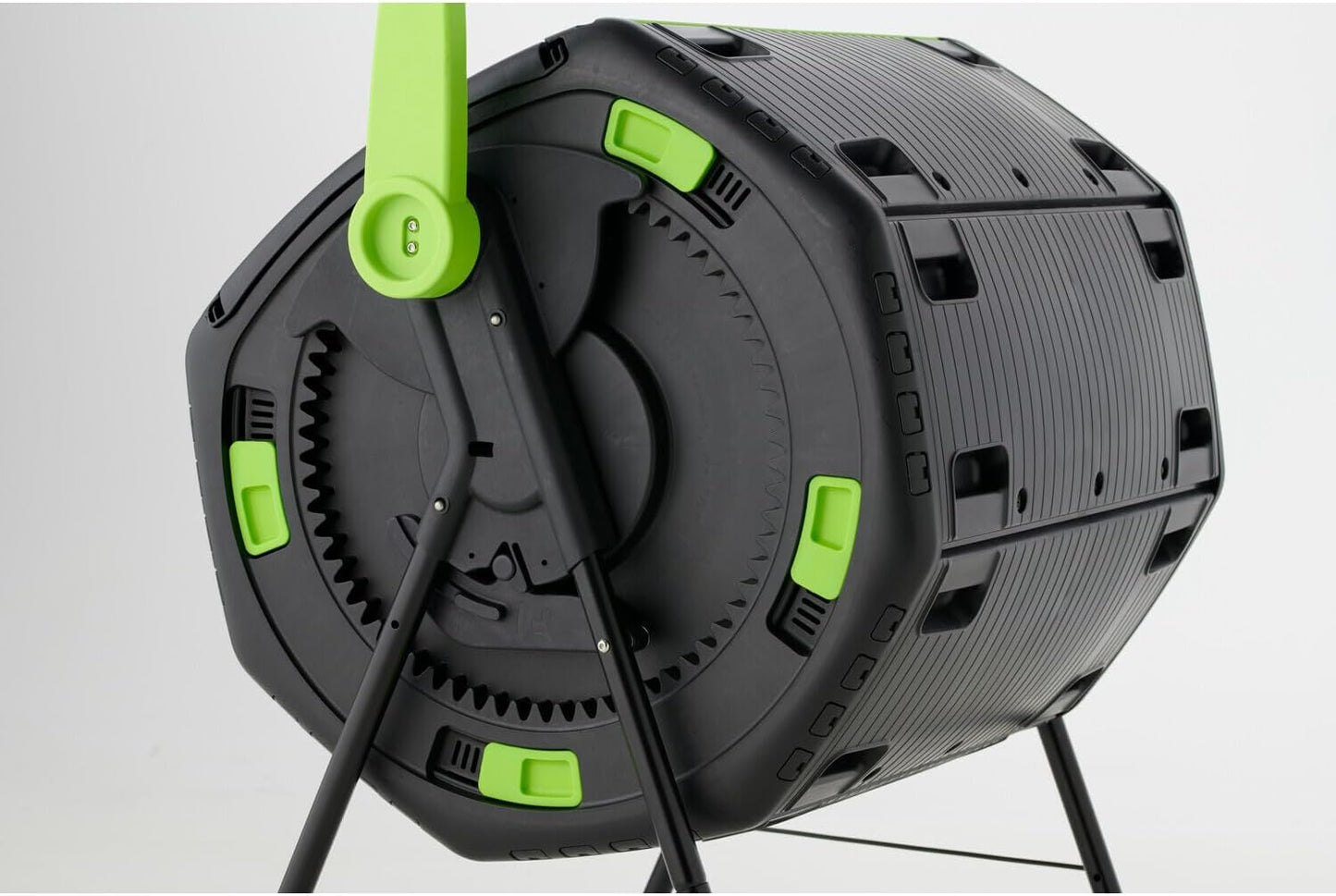 Compost Tumbler 48 Gallon Dual Compartment - Easy Turning Geared Design