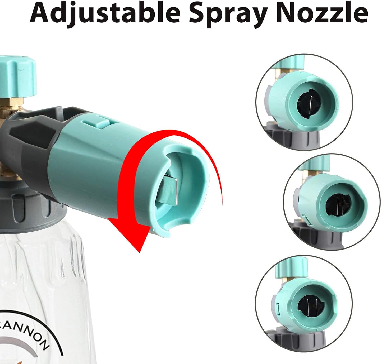 Sooprinse Pressure Washer Gun with Foam Cannon Snow Foam Lance, Short Pressure Washer Gun with Foam Cannon with 1/4 Inch Quick Connector, Power Washer Foam Blaster with Car Wash Mitt, 4000 PSI,1 Liter