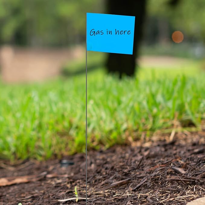 Zozen Marking Flags, Blue Color/1000 Pcs/15x4x5 Inch, Yard Flags for Lawn & Irrigation & Landscape & Sprinkler & Survey & Dog Training.