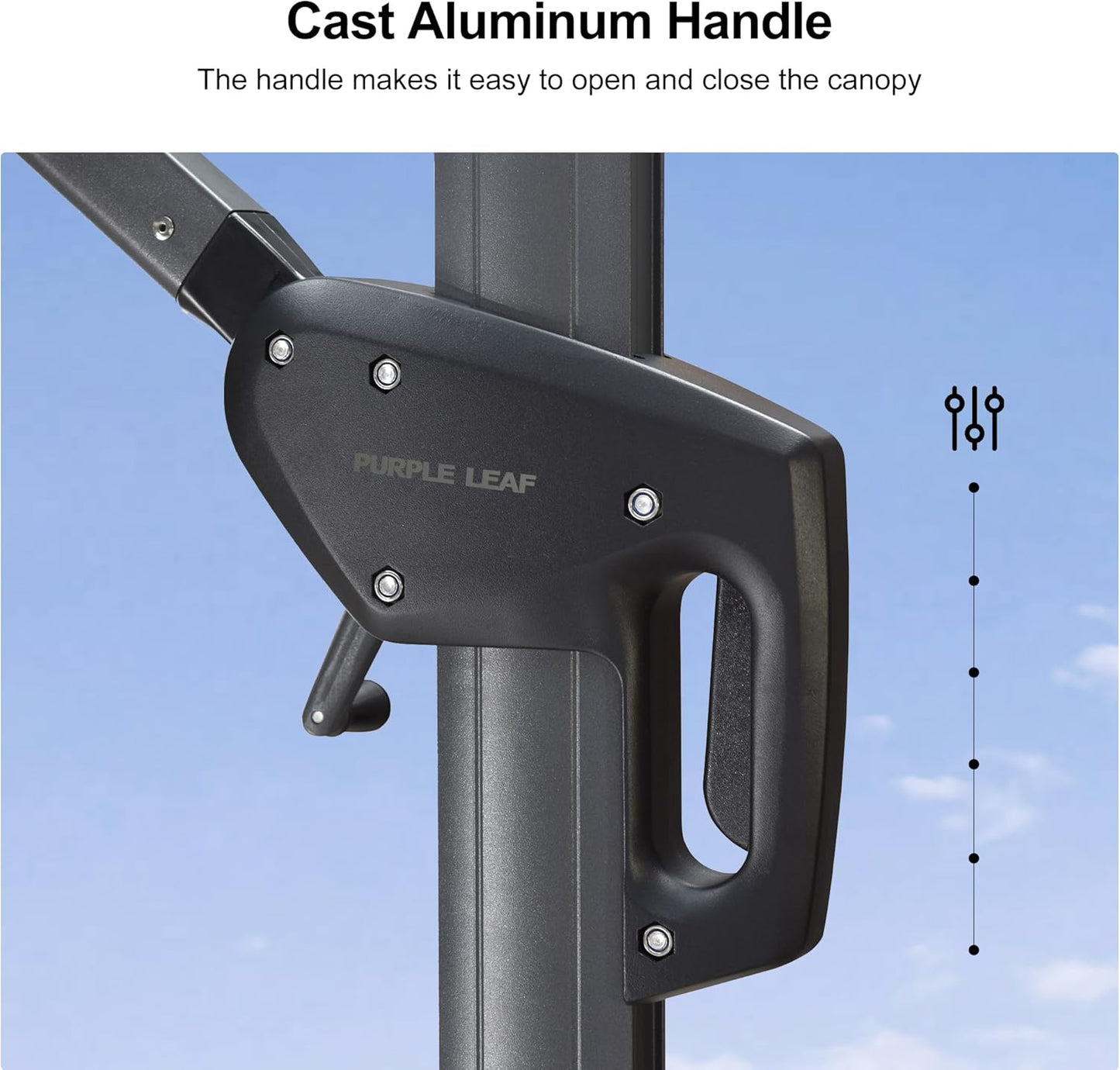 PURPLE LEAF 8 Feet Patio Umbrella Outdoor Cantilever Square Umbrella Aluminum Offset Umbrella with 360-degree Rotation for Garden Deck Pool Patio, Beige