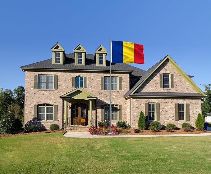Romania Flag 3x5FT Romanian National Polyester Banner With 2 Grommets Fade Resistant Vivid Color For Patriotic Festival Events Party Decoration (Romania, 3x5FT)