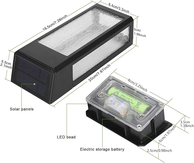 GOODFOEVER 4 Pack Solar Light Replacement Top for Outdoor Fence and Wall, Waterproof Insert (4 Pack)