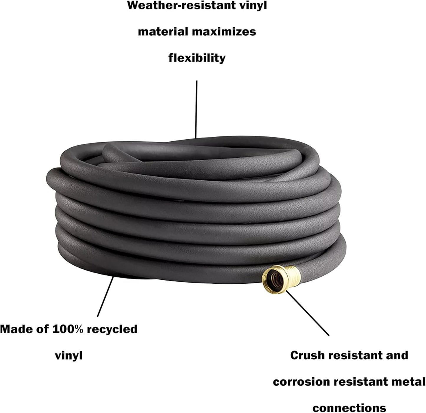 Gilmour 5/8" x 50' Round Weeper Soaker Hose for Garden Beds, Drip Irrigation Outdoor Hose, Flexible Garden Hose for Vegetable Gardens, Flower Beds, Lawns, and Orchards