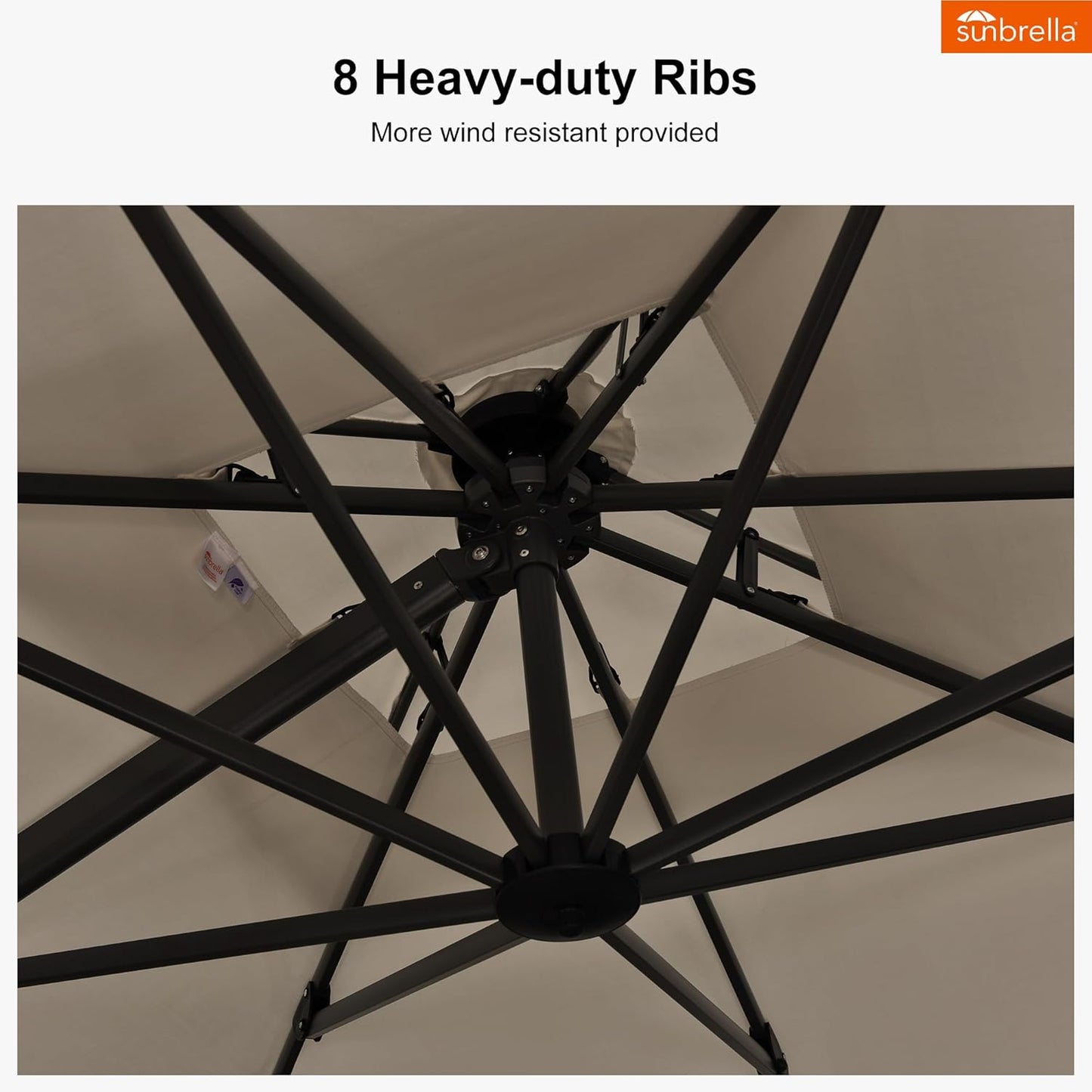 PURPLE LEAF Cantilever Umbrella 9' X 12' Outdoor Double Top Deluxe Rectangle Patio Offset Hanging Umbrella Outdoor for Garden Pool Backyard Cast Ash