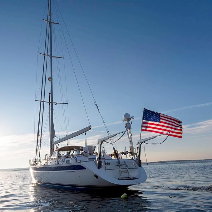 AZCOVER American Flag 3x5 FT Us Flag for Outside Heavy Duty Nylon American Flags for Outdoor with Embroidered Stars Sewn Stipes and Brass Grommets United States Flag